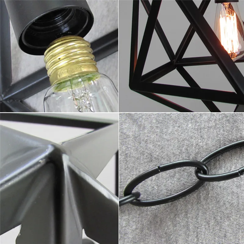 Wrought Iron Pendant Lights Vintage Industrial Lighting Office Hotel Kitchen Island LED Black Light Antique Pendant Ceiling Lamp Wrought Iron Pendant Lights Vintage Industrial Lighting Office Hotel Kitchen Island LED Black Light Antique Pendant Ceiling Lamp