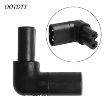 OOTDTY IEC 320 2-контактный C7 женский C8 Мужской ортогональных AC Мощность адаптер конвертер