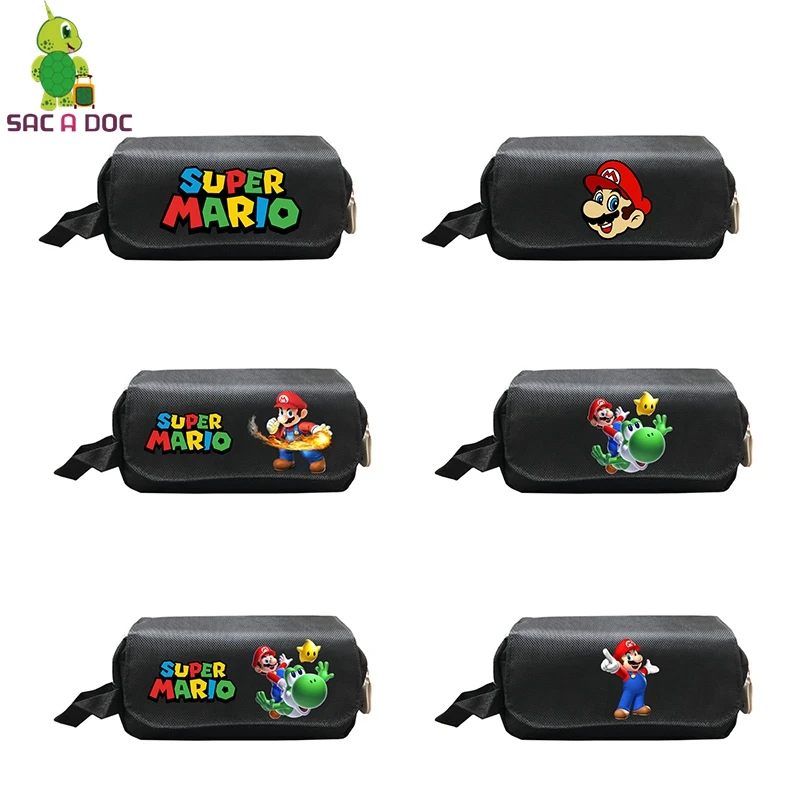 

Mario Cosmetic Cases Pencil Box Kids Stationery Storage Bags School Supplies Make Up Case Women Men Makeup Bags Cosmetic Bags