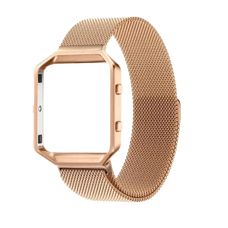 

Luxury Milasene Watch Band Strap+Meatal Frame 2 in 1 for Fitbit Blaze Wristwatch Bracelet Gold Silve Black Rose Gold I108.