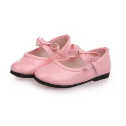 Весна/Осень детская Обувь для девочек кожаные туфли для маленьких принцессы с бантом Обувь модная одежда для девочек обувь для вечеринок