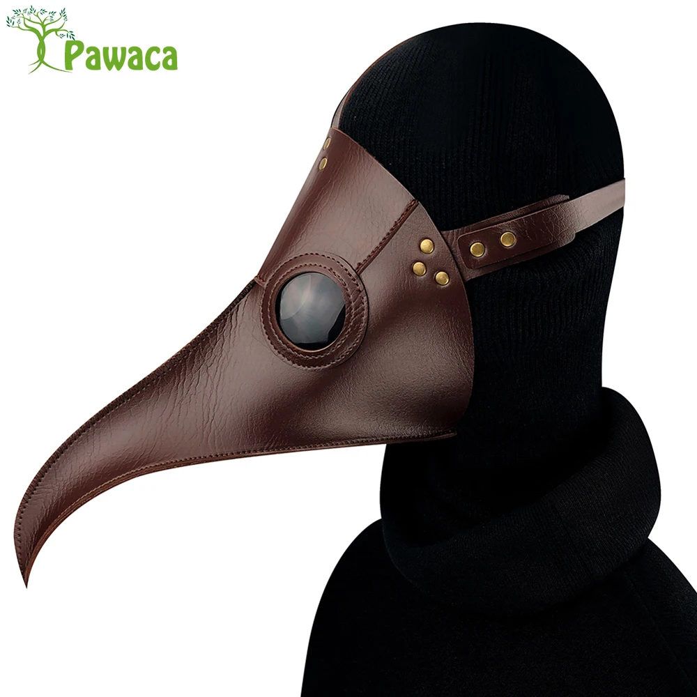 

Plague Doctor Bird PU Leather Mask Long Nose Cosplay Steampunk Party Mask Mocking Bird April Fool's Day Party Funny Mask