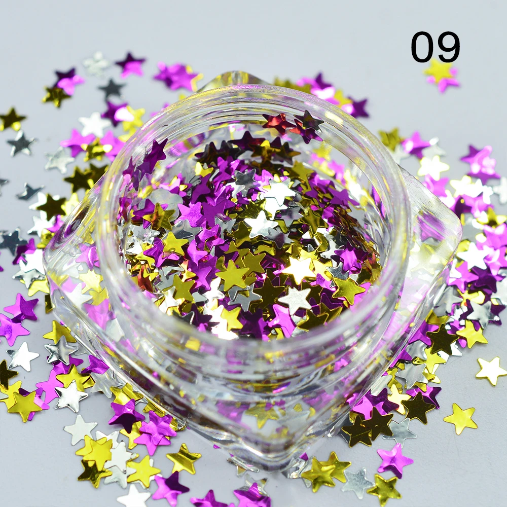 Nail Flakes Glitter Star 9
