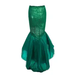 Элегантный Для женщин Дамы блестками хвост русалки юбка фотографии костюм Vestidos летняя юбка для Хэллоуина вечерние X2