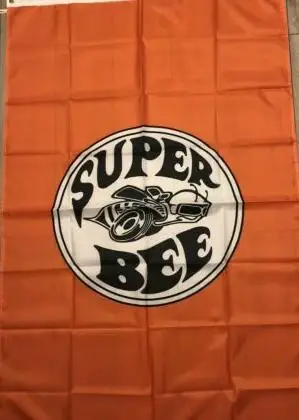 Dodge Super Bee Flag Orange(приблизительно 5ft x 3ft)-автомобиль мускул США