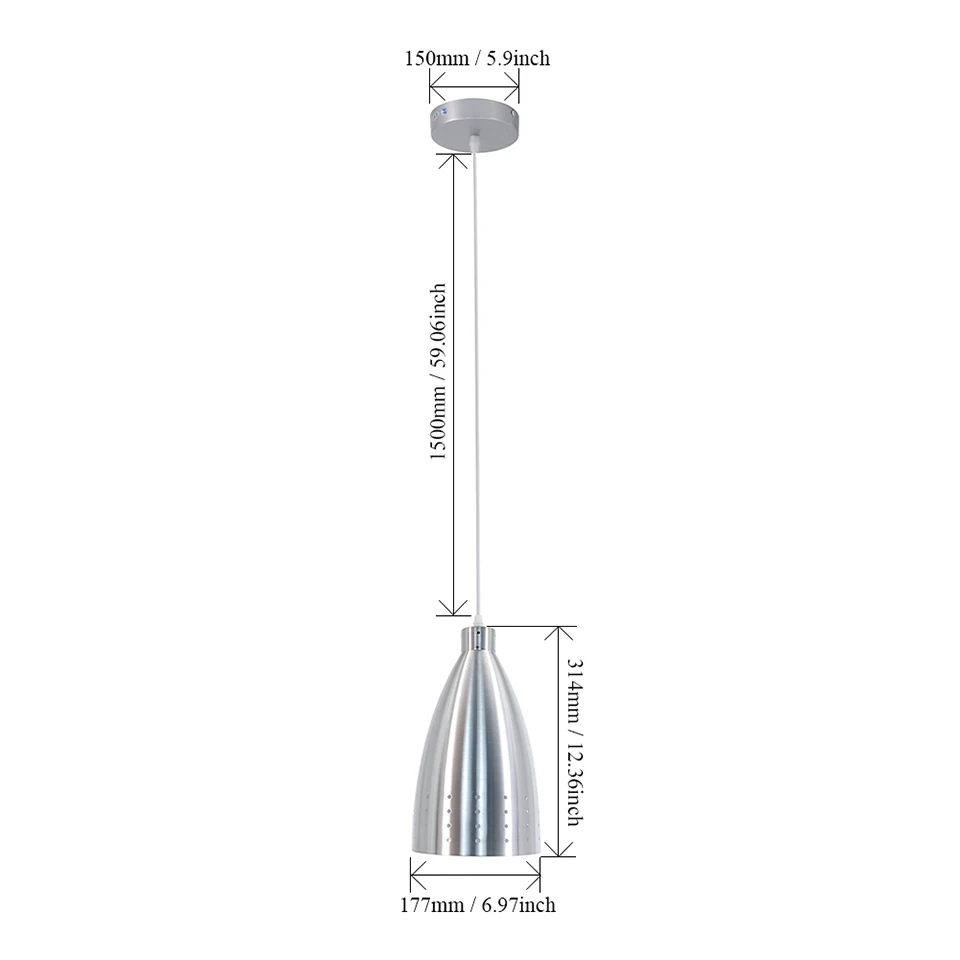 chandelier lamp size 