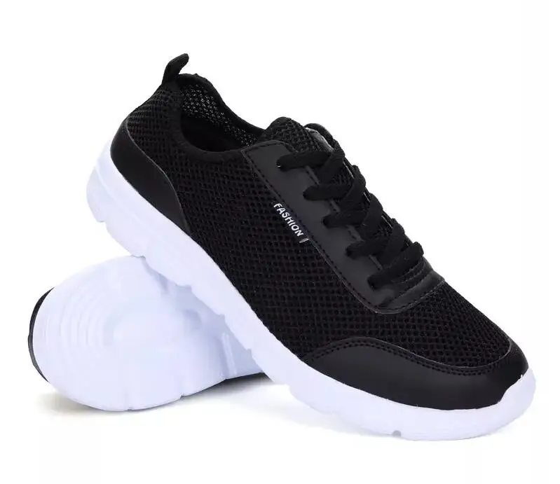 Мужская обувь для бега, дышащая уличная спортивная обувь, Легкие беговые кроссовки для мужчин, удобная спортивная обувь для тренировок - Цвет: black