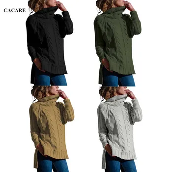 

Women's Sweater 2018 Autumn Winter CHEAPEST Pullover Off Shoulder Knit Sweater F2995 Long Sleeve 4 Colors Turtle Neck