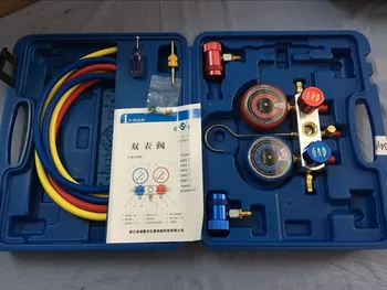 

automotive Environmental Protection Manifold Gauge for R1234YF Coupled with pressure gauge for R1234yf 2-way