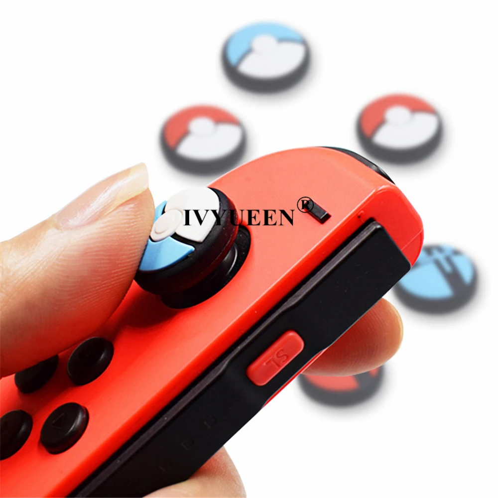 IVYUEEN для Nintend переключатель NS JoyCon аналоговый защитная накладка джойстик шапки для Joy-Con контроллер Pokeball Красный Синий Ручка крышка