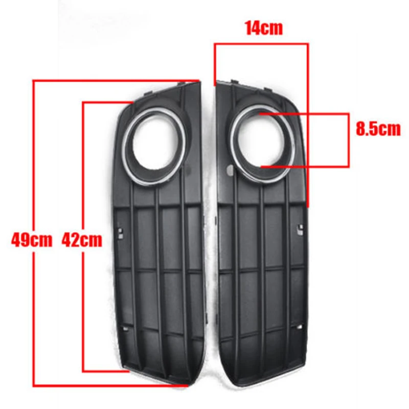 

2x Fog Light Cover Grill Front Bumper Grille for Audi A4 A4L B8 0911 Left Right