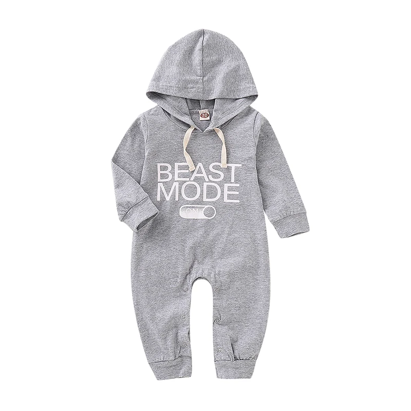 

Autumn Hooded Jumpsuits Baby boy Clothing Infant Romper Boy Girls Long Sleeved Cotton Newborn Rompers Cute Casual