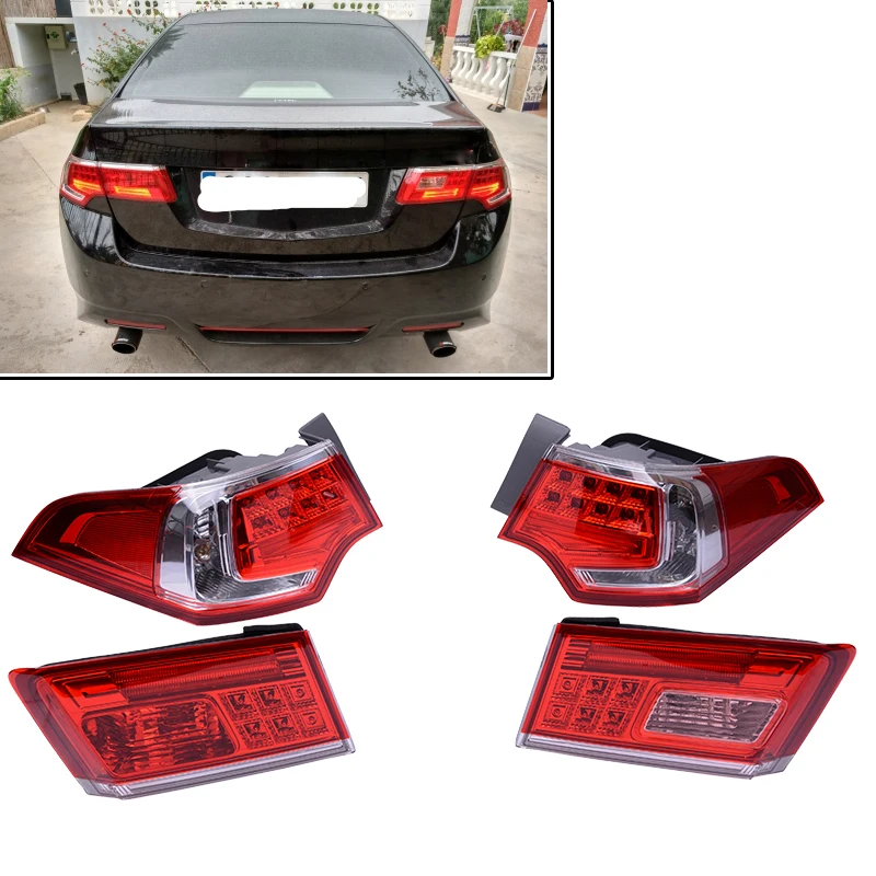 

CAPQX 4PCS Rear Headlight LED Tail Light Lamp Taillight Assembly For HONDA SPIRIOR Europe ACCORD Types CU2 CU1 34150-TP5-H51
