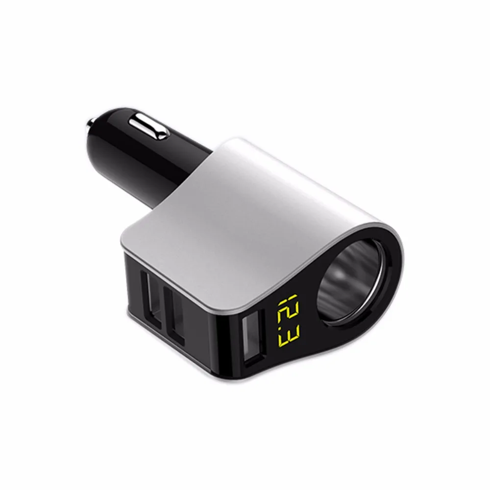 Onever 12 В/24 В Авто розетки автомобильный прикуриватель адаптер Зажигалка разветвитель Зажигалка 5 в 3.1A выходная мощность 3 USB Автомобильное зарядное устройство