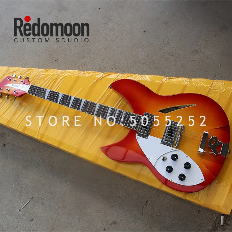 Factory custom Rickenback electric guitar 6 strings left-handed musical instrument shop