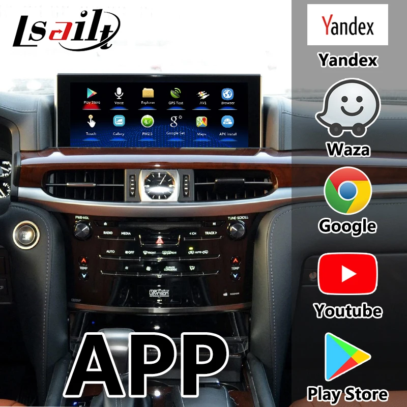  Android 7.1 GPS Navigation Video Interface for 2014-19 Lexus LX570 12.3' with 32G ROM support Iphon