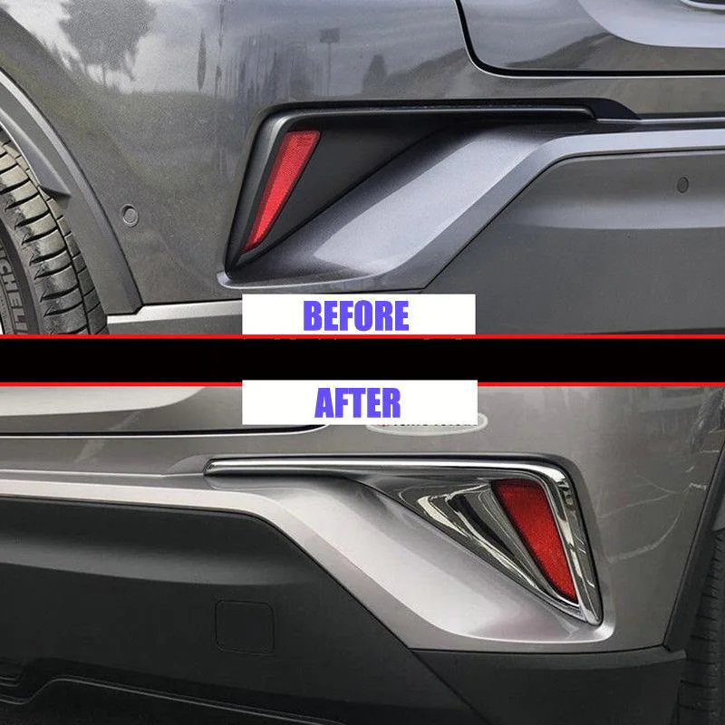 Для Toyota C-HR CHR- хромированный задний противотуманный свет крышка отделка Замена Комплект
