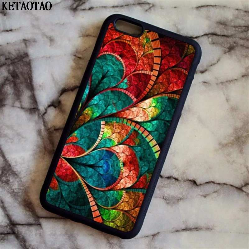 KETAOTAO витражный чехол для телефона с лепестками цветов iPhone 4S 5C 5S 6 s 7 8 Plus XR XS Max X