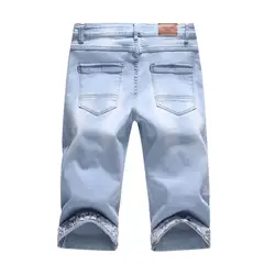 2019 новые мужские джинсовые шорты мужские обтягивающие джинсы мужские s мужские шорты кэжуал стрейч ткань тонкий обтягивающий прилегающий