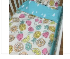 5 шт., комплект постельного белья для детской кроватки, кровать для новорожденных, постельное белье для девочек и мальчиков, раздвижная детская кроватка, простыня, одеяло, подушка, включая наполнение - Цвет: NO8