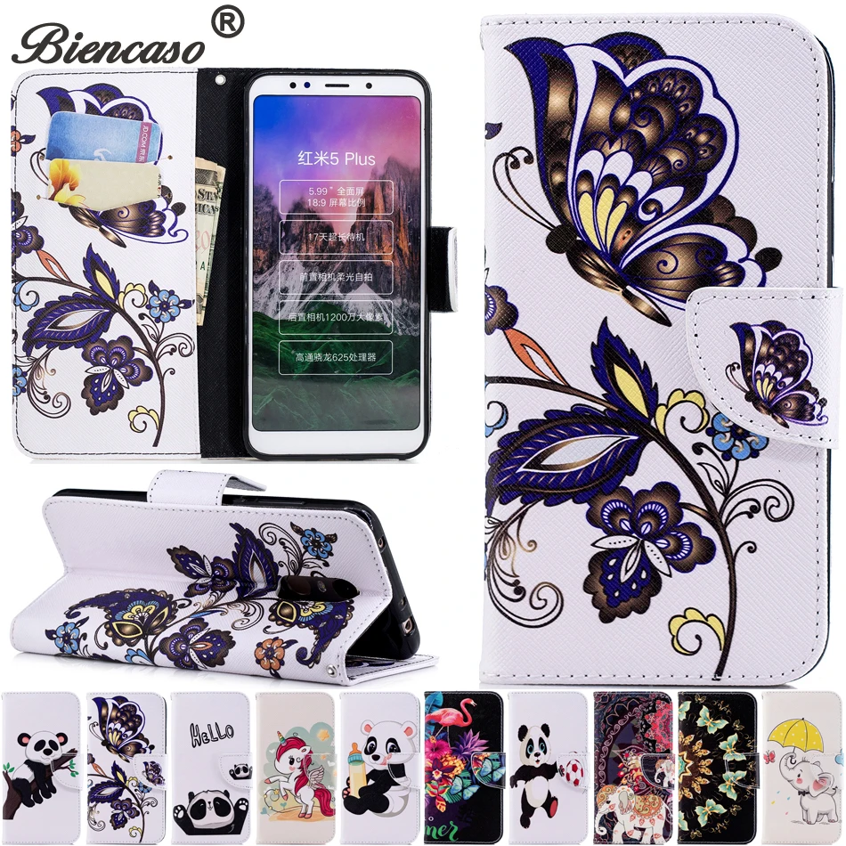 Goede Luxe Wallet Flip Case Voor Xiaomi Redmi 6 Pro 4X5 Plus Note 5A Y1 4 Kaart Lederen Houder telefoon Cover Voor Redmi 6 Case B116