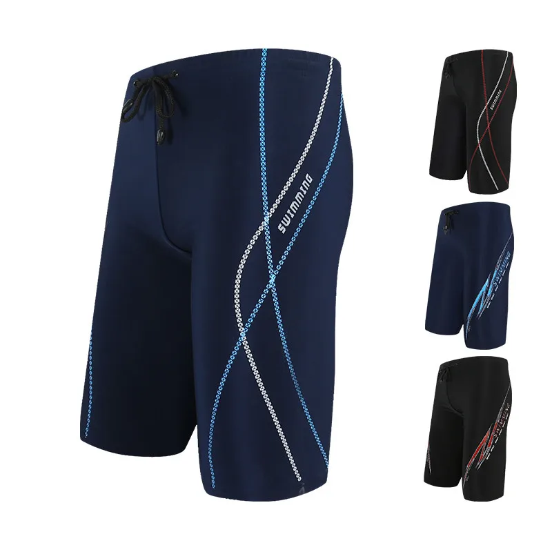 

New Swimming Trunks Men's Long Racing Swimming Swim Trunks Sport Shorts Classic Men Swimwear Beach Wear Briefs