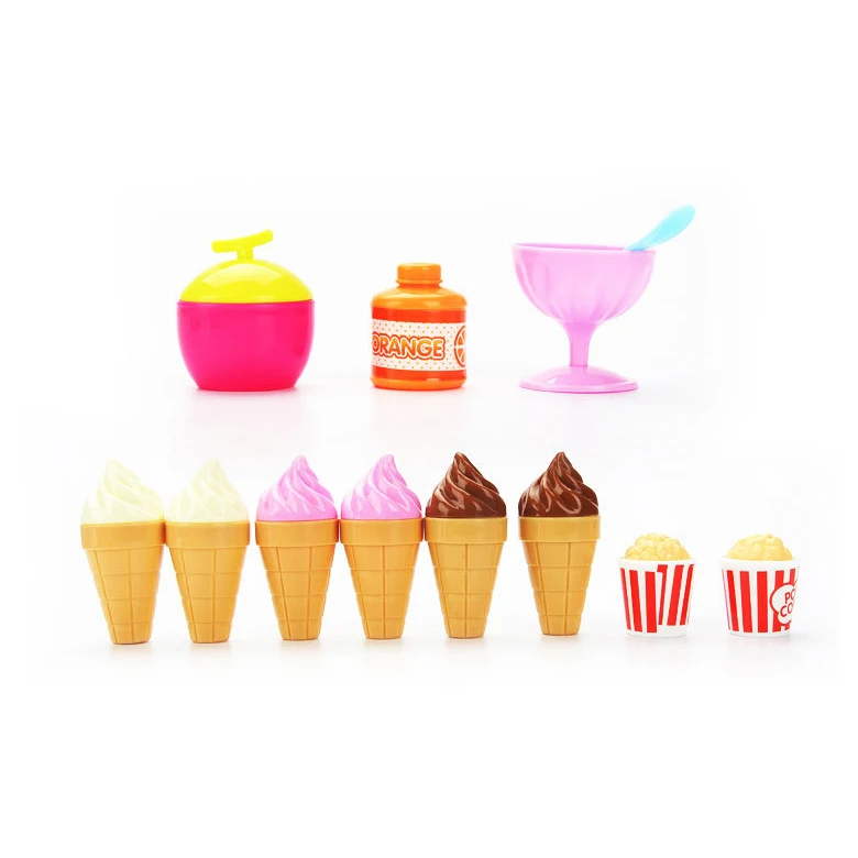 Моделирование маленькие тележки для девочек мини конфеты корзину Мороженое магазин супермаркет детские игрушки Играя дома