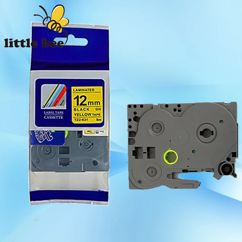 Совместима с лентой для этикеток TZ tze tz Tze631 tz631 631 12 мм * 8 м черная на желтой