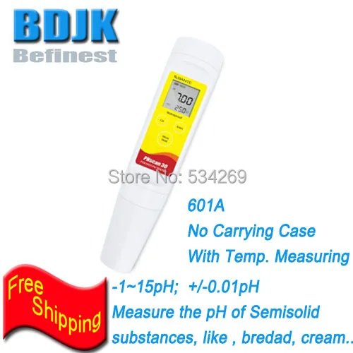 

Pocket Waterproof Digital -1~15PH Tester Measuring Semisolid Substance with Temperature Measurement (No Carrying Case)
