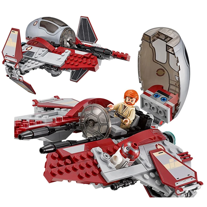 

Legoingly Star Wars 220pcs Obi-Wan's Jedi Interceptor Revenge of the Sith Building Blocks Toys For Children LEGOeing Starwars