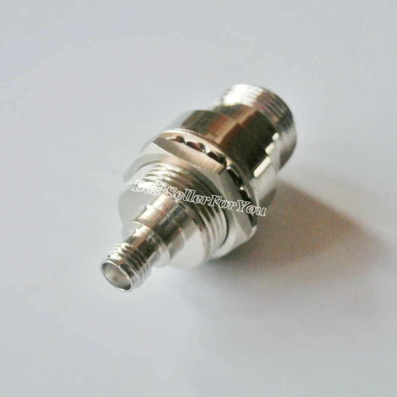 

1Pcs N Female jack with nut bulkhead to SMA female adapter RF connector