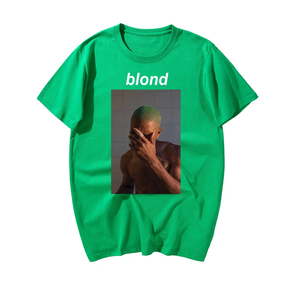 Модная футболка с принтом Frank Ocean Blond, Забавные футболки Harajuku, повседневные хлопковые футболки с коротким рукавом, новая летняя футболка мужская хип-хоп