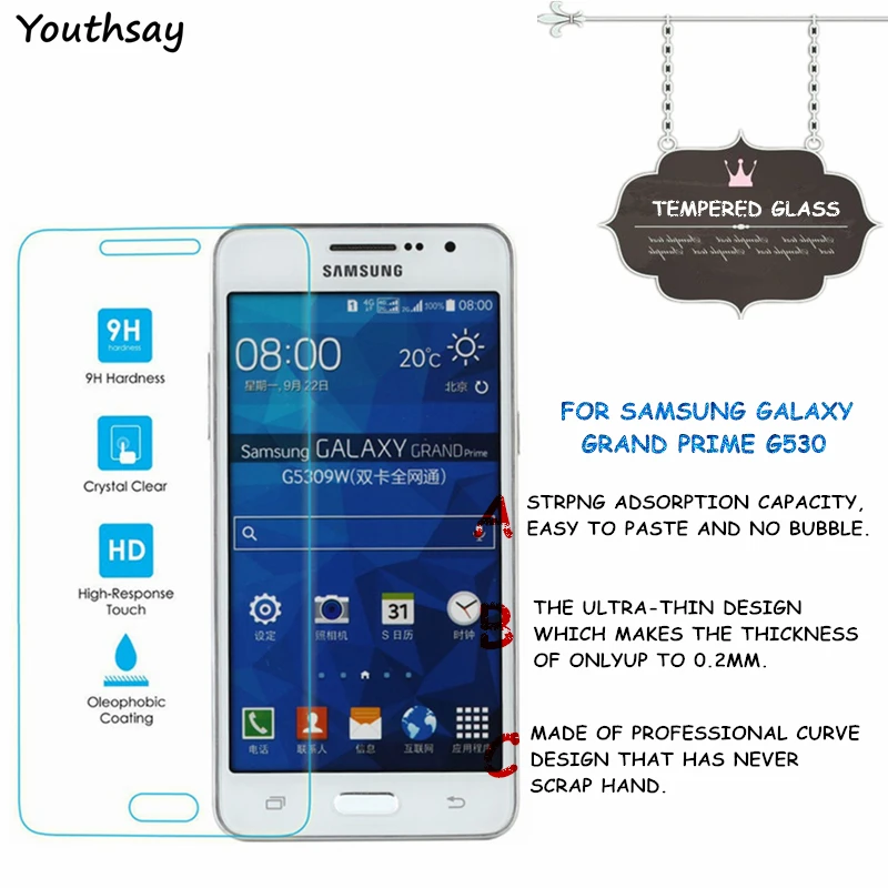 Для Samsung Galaxy Grand Prime Защитное стекло для экрана из закаленного стекла G530H G531H Youthsay |