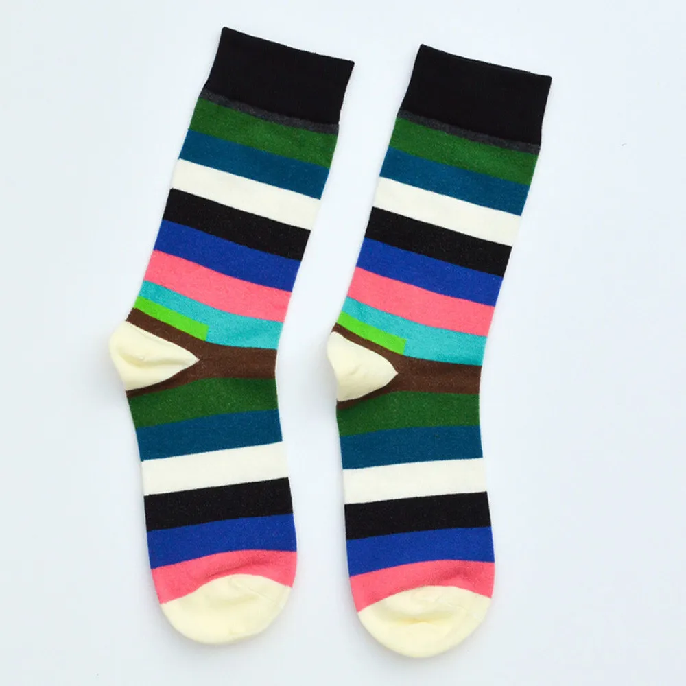 Womail/Носки мужские хлопковые носки средней длины дизайнерские Разноцветные носки 1 пара носков по щиколотку Повседневные Удобные модные носки в подарок, новинка года, Прямая поставка, M25