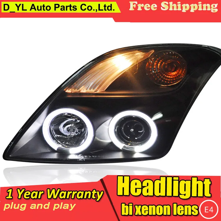 D_YL Car Styling for Suzuki Swift Headlights 2005 2011 Swift LED Headlight DRL Lens Double Beam