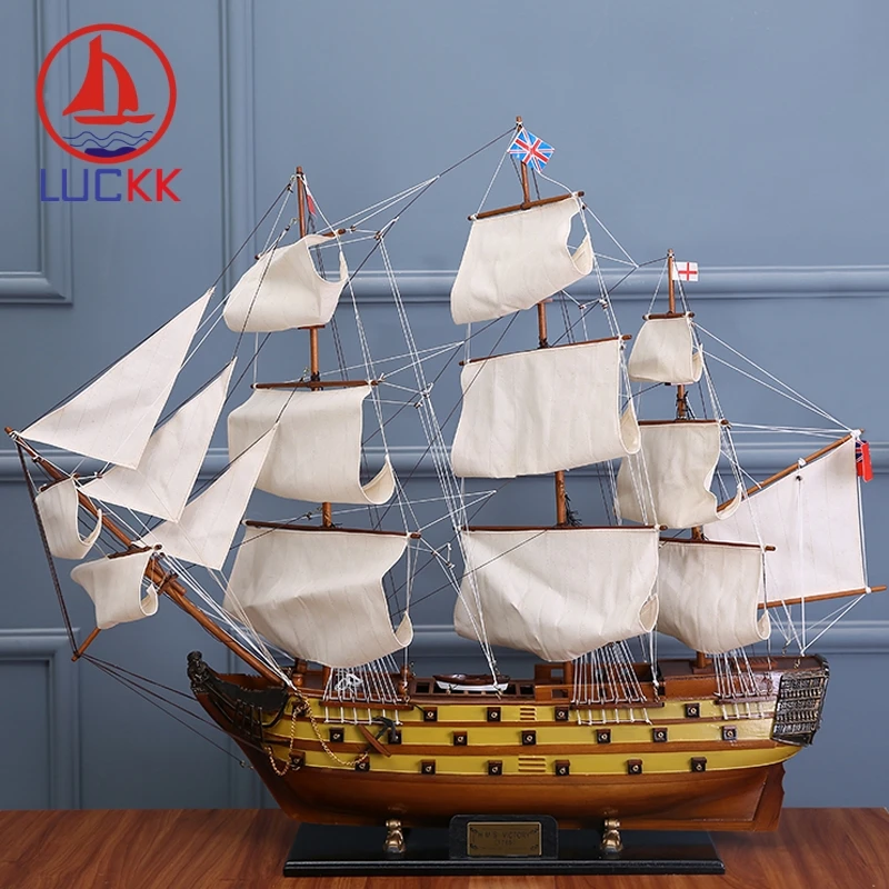 Деревянная модель корабля LUCKK 96 см Англия HMS VICTORY 1765 сборка здания украшение