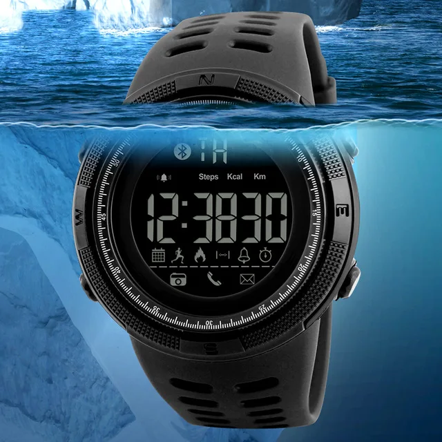 

Electronic Smart Bluetooth Watch Waterproof Pedometer Step Counter Wrist Swimming Running Outdoor Workout Fitness Equipment