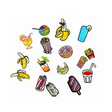 16PCs Mixed Patches DIY Apparel Accessories Patch Europe the United States wind exports patches drinks fruit French fries patch