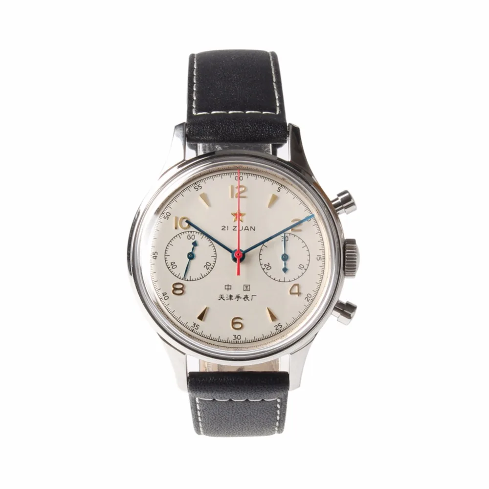 

Seagull 1963 Reissued Chronograph Watch Limited Edition Tianjin China free Canvas Strap Hand Wind Mechanical Men's Watch FKJB