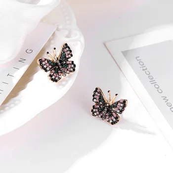Butterfly Rhinestone Stud Earrings 3