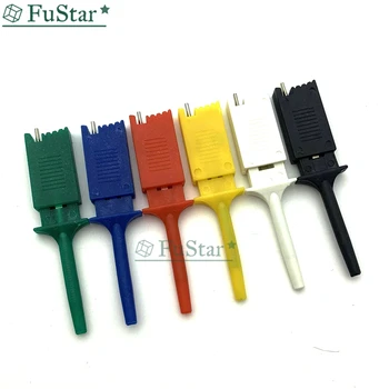 

12PCS/Lot Needle Test Hook Mini Grabber Kits 6 Color SMD IC Test Hook Clip Jumper Probe Logic Analyzer Testing Accessories Clip