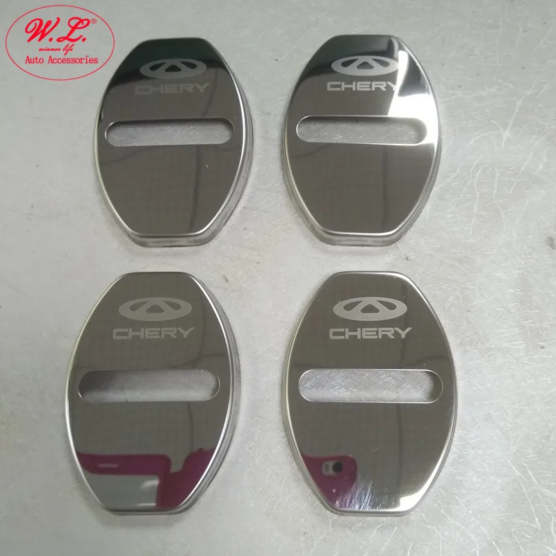 2 Styles font b Car b font Door Lock Stainless Cover Anti corrosive Decoration Protecting Buckle