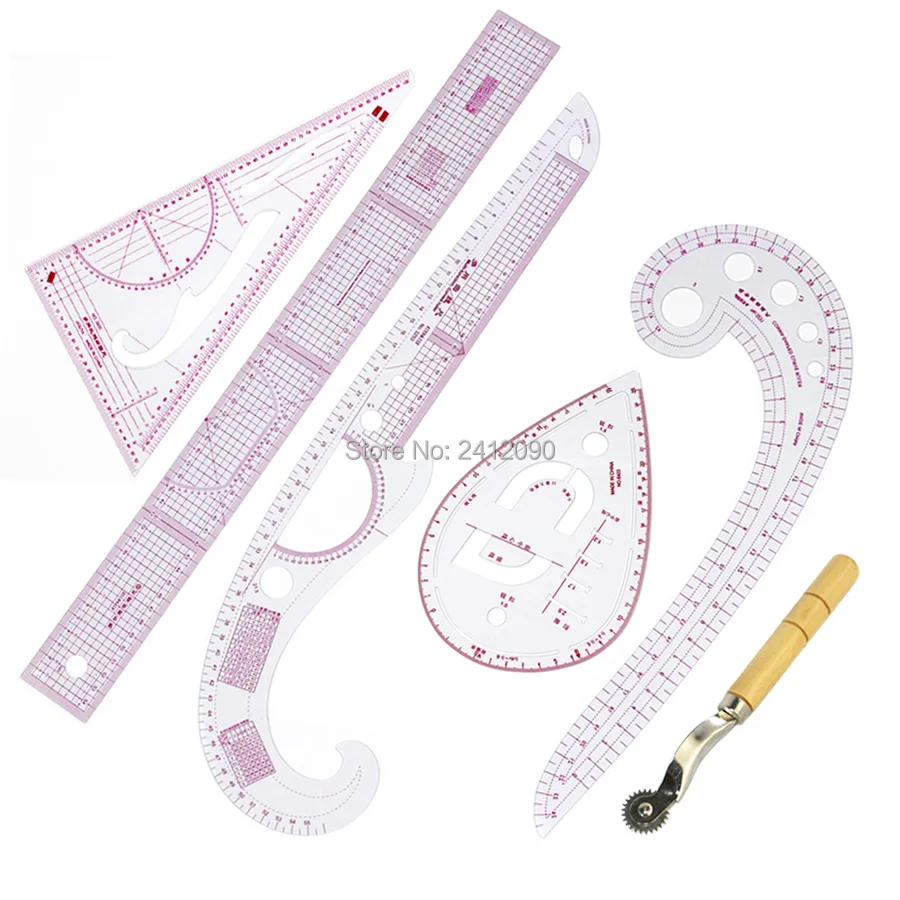 

9 Styling Plastic Ruler French Curve Set Cutting Ruler Yardstick Sleeve Arm French Curve Cut Cutting Knife Ruler Sewing Tools