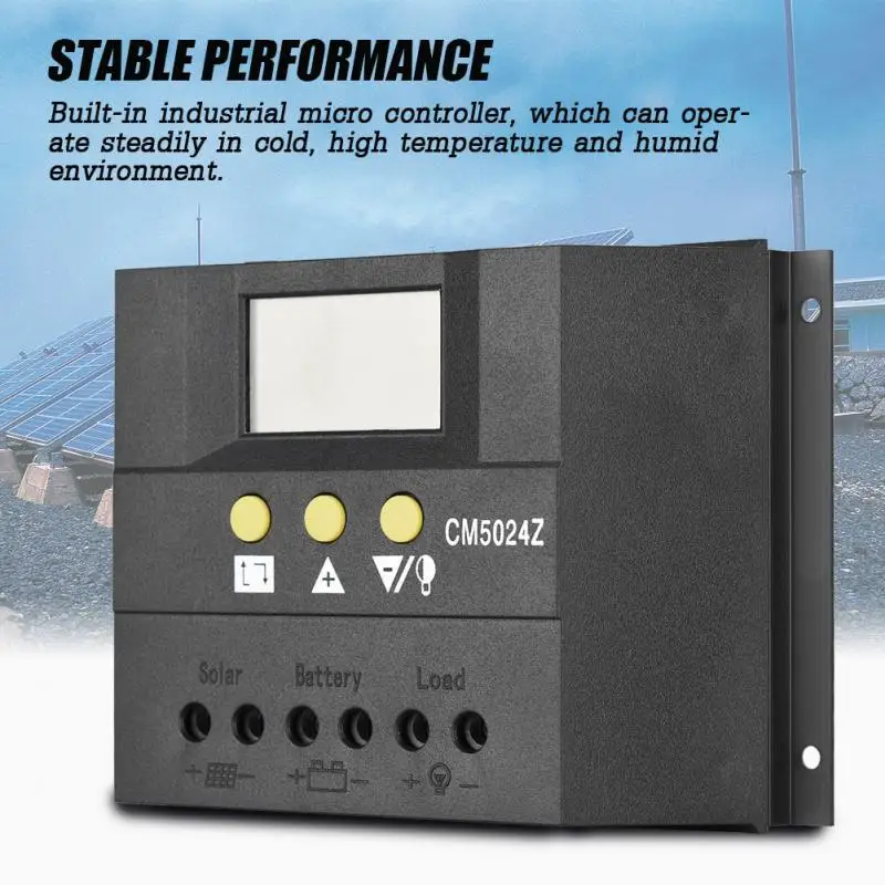 

1 PC 50A Solar Controller 12/24V Solar Panel Auto Identify PWM Solar Battery Charger Controller LCD Solar PV Charge Regulators