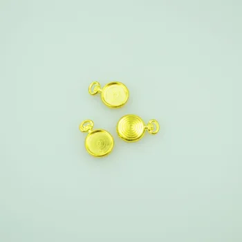 

25pcs Fashion gold color cabochon 9mm metal watch Charms Fit Pendants & Necklace Jewelry Findings DIY Handcraft 17*11 4143A