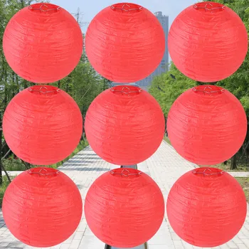 

100pcs/lot 6 Inch 15cm Round Chinese Japanese Paper Lantern Birthday Wedding Party Decoration Red Paper Ball Photo Props
