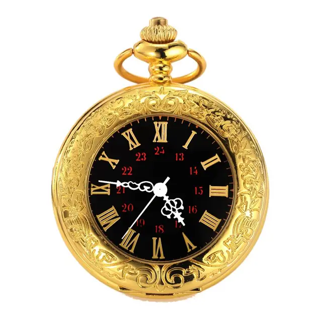 2016 Vintage Gold New Soviet Sickle Hammer Style Quartz Pocket Watch