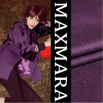 

Purple cashmere wool fabric thick winter coat fabric 550grams per metre