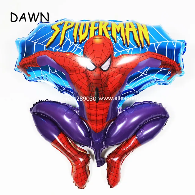 1pcs/lot Cartoon Spiderman Foil Balloon for children birthday party hero helium baloons inflatable baby scene decorated supplies