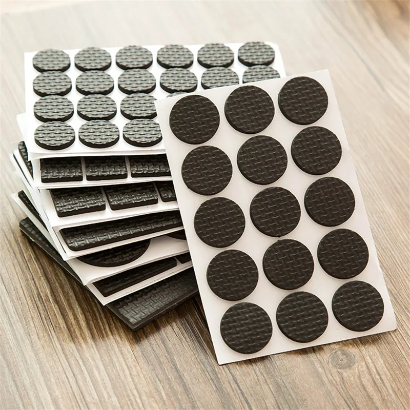 200set/lot Adhesive Rubber Furniture Feet Floor Protector Pads Anti